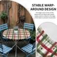 thumbnail image 2 of Green Red Checkered Round Tablecloth for 45-54 Inch Tables,Fitted Table Cover with Elastic Edge,Farmhouse Christmas Winter Striped Waterproof Outdoor Table Cloth Protector for Patio Garden Dinner, 2 of 9