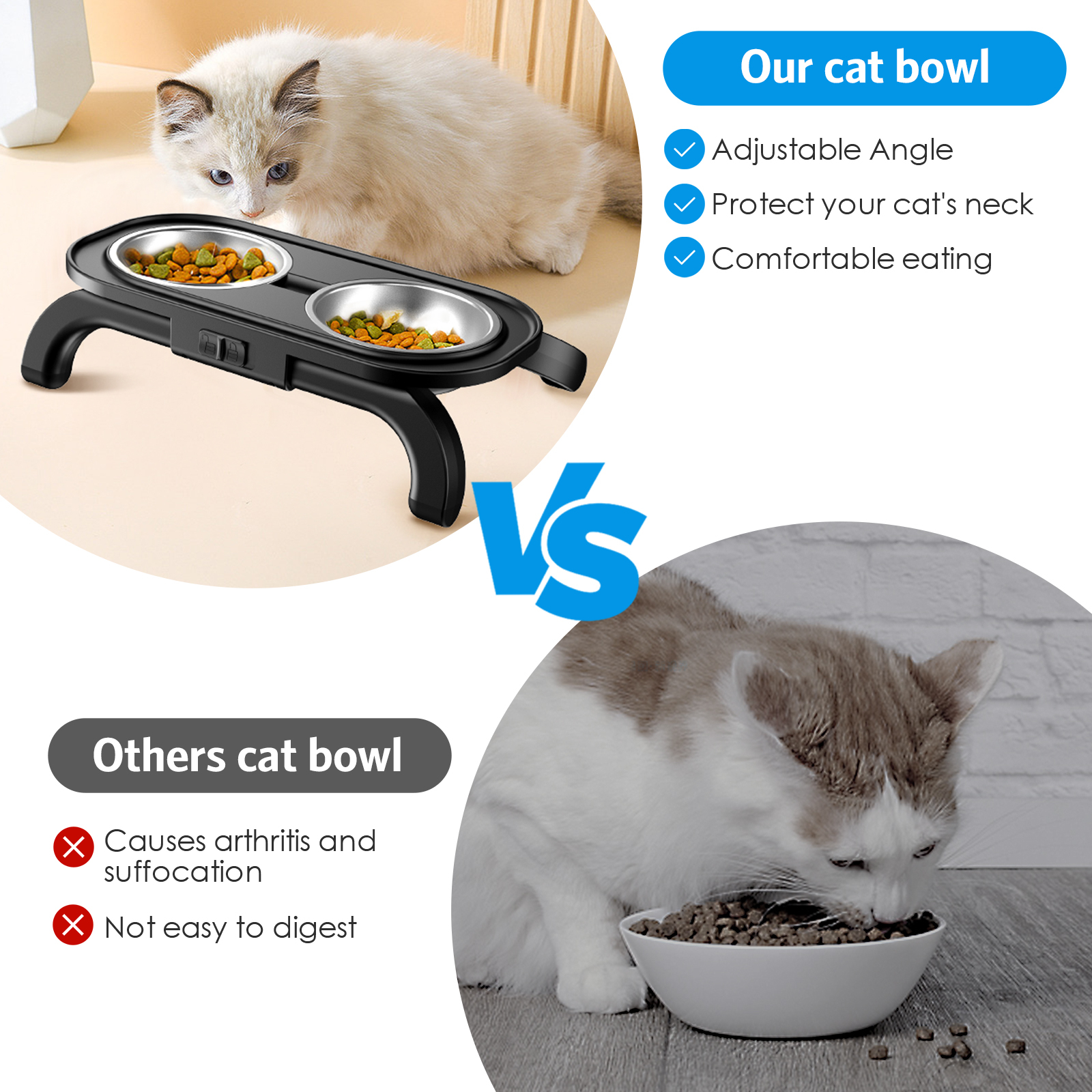 ORIA Pet Feeder Bowl, Spill Proof Pet Water Dispenser Vehicle/Outdoor/Indoor Drinking Water Bowl for Dogs and Cats