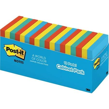 Post-it Pop-up Notes, 3" x 3", Jaipur Collection