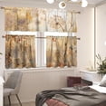 thumbnail image 2 of Flowers Kitchen Window Curtains Over Sink Stain Resistant Farmhouse Window Curtains with Valance and Tier Sets Rod Pocket Window Tiers Set of 3, 2 of 5