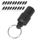 thumbnail image 2 of 20 piezas Antipérdida Etiqueta de mascota perro gato ID nombre dirección etiqueta almacenamiento barril tubo Collar colgante (negro), 2 of 12
