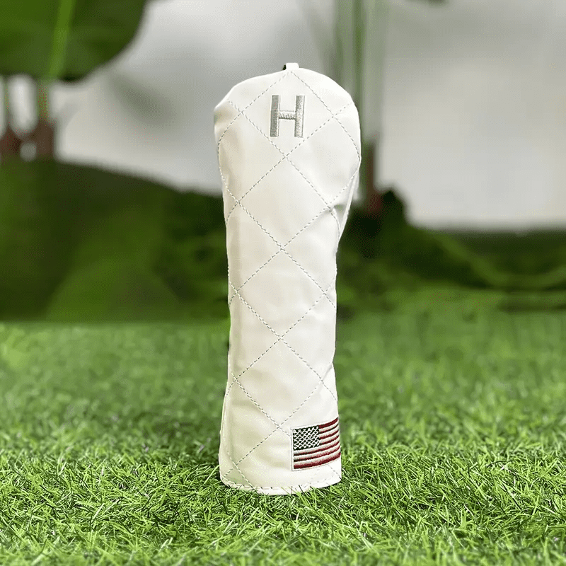 USA Flag Golf Headcover – PU Leather Driver/Fairway/Hybrid Cover