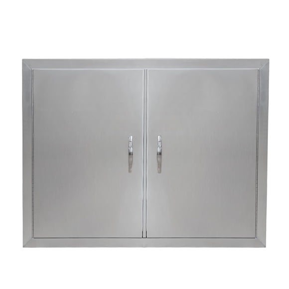 GloryStar BBQ Island Double Access Doors, Heavy-Duty Stainless Steel for Grilling Stations and Outdoor Cabinets