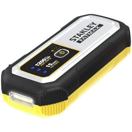 Stanley FatMax 1200A Lithium Jump Starter with 15 Watt USB-A and USB-C Power Includes clamps