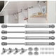 thumbnail image 1 of Hydraulic Struts, Gas Struts 4pcs Kitchen Door Hinges 100n Furniture Struts, Gas Struts For Lifting Kitchen Cabinet Doors With Screws, 1 of 5