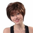 thumbnail image 4 of LHWEN Women's Black Small Curly Wavy Wig High Temperature Fiber African Glueless Lace Front Curly Human Bob Hair Comfortable Adjustable Straps Natural and Feminine Ideal for Parties Halloween Daily, 4 of 8