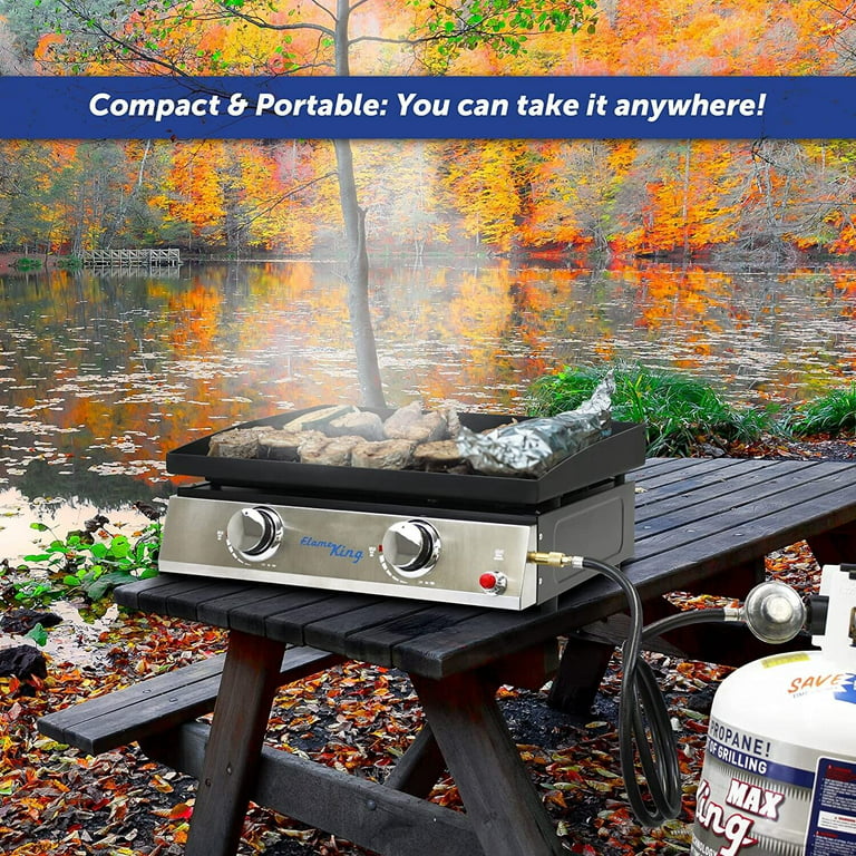 2-Burner Propane Gas Flat Top Griddle Grill, 171 Sq.In Cooking