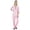 Light Pink, variant on Inkmeso Solid Nightwear Set w/ Pyjama For Women Cotton Nightwear 2 Pcs Sleepwear