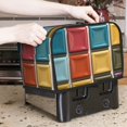 thumbnail image 2 of Toaster Cover For 2 Or 4 Slice, Two Or Four Slice Toaster Hood Dust-Proof Cover For Kitchen Washable Small Appliance Colorful Abstract Vibrant Ceramic Geometric Pattern, 2 of 5