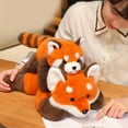 thumbnail image 4 of Crouching Red Bear Plush Toy for Children Imagination Creative Play Soft and Hugging Stuffed for Comfort, 4 of 9