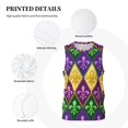 thumbnail image 3 of Rocae Mardi Gras4 for Men's Basketball Jersey Lightweight and Breathable Athletic Tank Top,Quick-Drying Sports Jersey XX-Large, 3 of 9