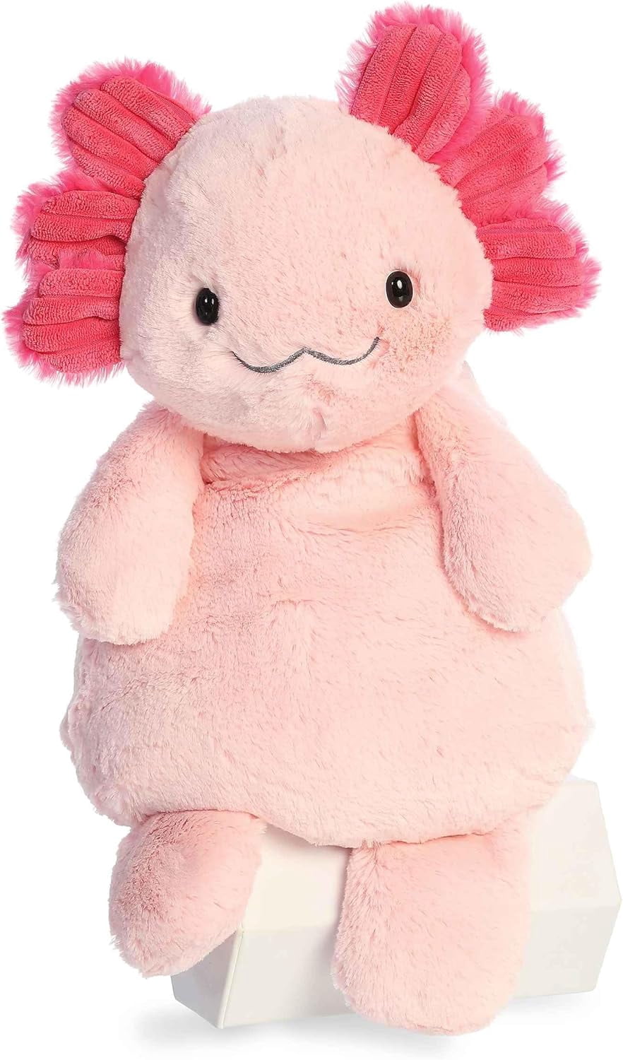 Aurora® Cuddly Huggle Pals Assuring Axolotl™ Stuffed Animal - Weighted Comfort - Endless Snuggles - Pink 12.5 Inches