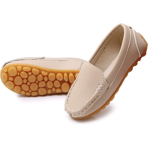 Kids Girls Boys Slip-on Loafers Oxford PU Leather Flats Shoes(Toddler/Little Kid)