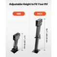 thumbnail image 3 of KFFKFF Telescoping Stabilizer Jack, 2PCS Telescoping Folding Trailer Jack, Trailer Swing Down Stabilizer Jack for RV Trailer, Supports 1000lbs Capacity Each, 3 of 9