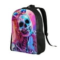thumbnail image 2 of Fotbe Neon Skull With Milkshake Travel Laptop Backpack, Business Slim Sturdy Laptops Backpack, Water Resistant College School Computer Bag Gift for Men & Women Fits 15.6 Inch Notebook, 2 of 8