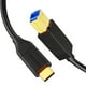 thumbnail image 1 of Cable USB 3.1 c a USB b CableCreation Negro 1.2m 10 Gbps para Impresora y Disco Duro, 1 of 8