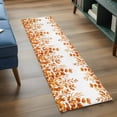 thumbnail image 3 of Orange Eucalyptus Leaves 2'x6' Runner Rugs for Hallway Kitchen Bedside Non Slip, Watercolor Spring Summer Botanical Entryway Rug Runners with Rubber Backing, Long Carpet Runner for Laundry Room, 3 of 8