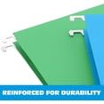thumbnail image 3 of Extra Capacity Hanging File Folders, 30 Pack Reinforced Letter Size Hanging Folders with Heavy Duty 2 Inch Expansion, Designed for Bulky Files, Medical Charts, Assorted Colors, 3 of 7