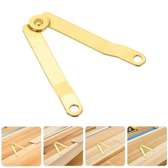 SEWCHICS 10Pcs Golden Small Cabinet Hinges Heavy Duty Folding Support for and Jewelry Boxes