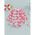 thumbnail image 3 of Suealasg Toddler Baby Girl One-Piece Swimsuit Long Sleeve Watermelon Print Zipper Rashguard Swimwear 1T 2T 3T 4T 5T 6T Kid Girls Bathing Suit, 3 of 7