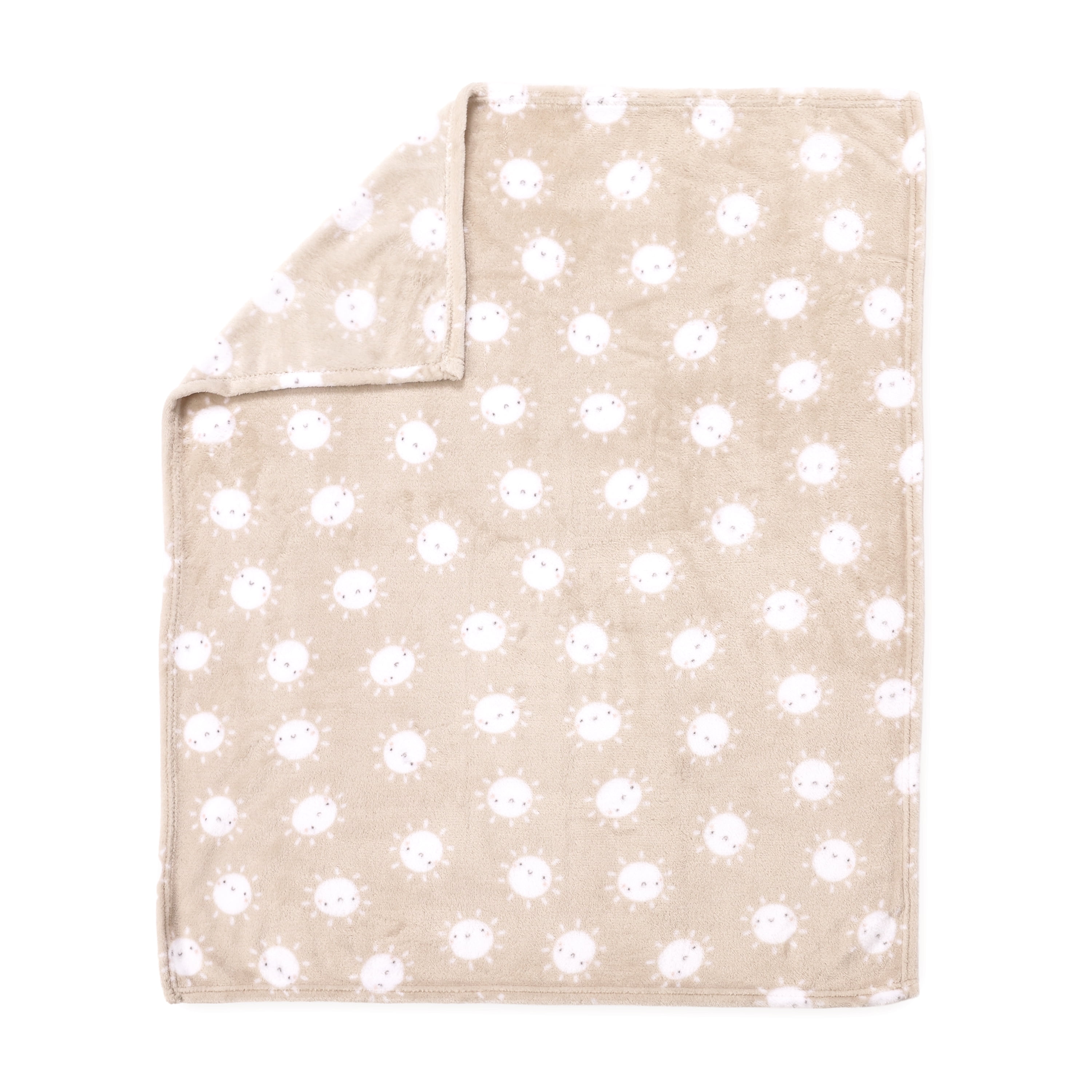George Baby Taupe Sun Flannel Baby Blanket 30" x 36"