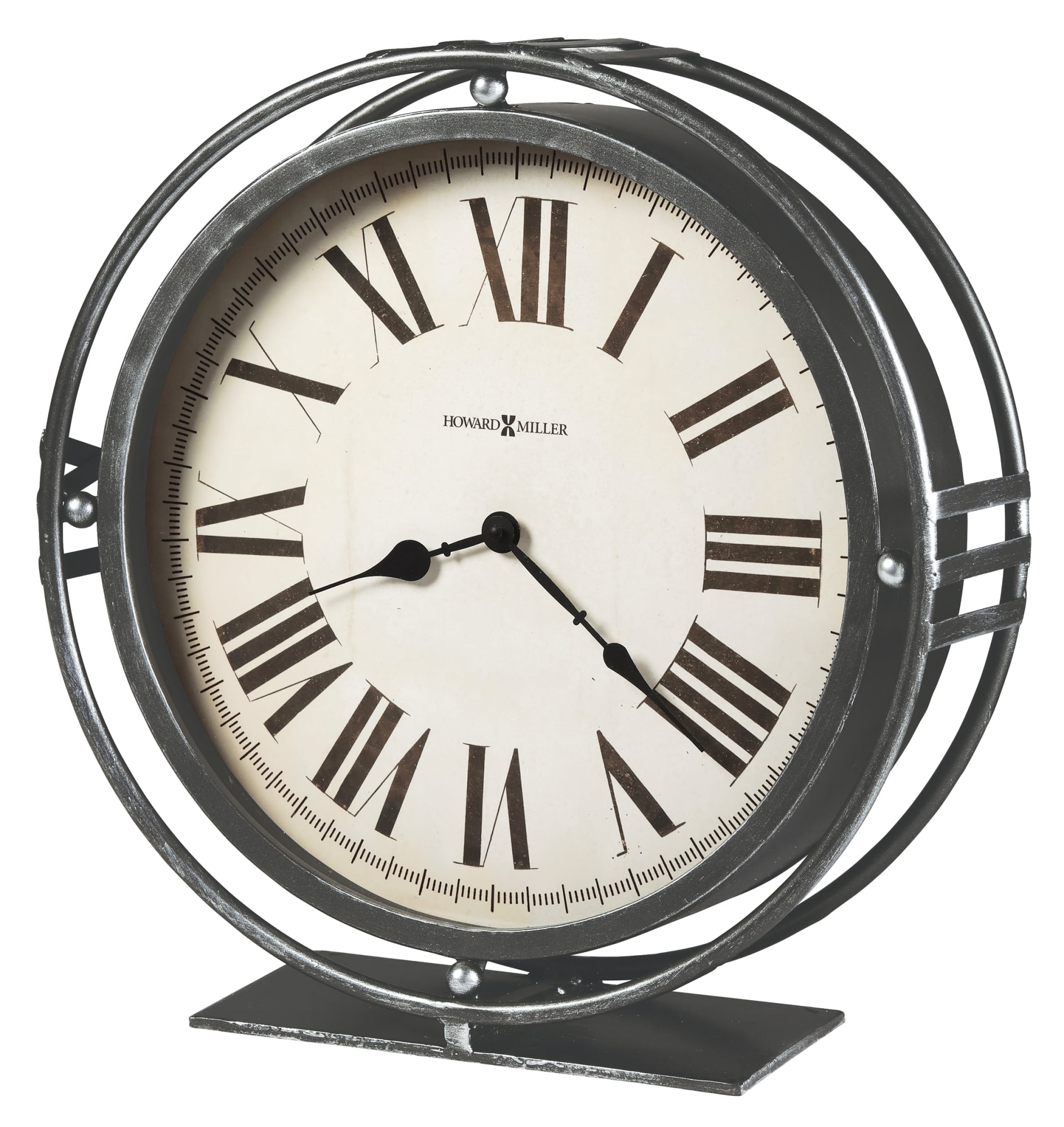 Vintage Round Gear Wall Clock Roman Numeral Gear Mechanical Decor Silver 40/45cm 