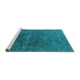 thumbnail image 2 of Ahgly Company Machine Washable Indoor Rectangle Oriental Turquoise Blue Industrial Area Rugs, 4' x 6', 2 of 4