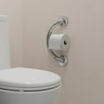 thumbnail image 3 of HEALTHCRAFT Toilet Paper Holder, ADA Compliant Grab Bar, Bath And Shower Safety, Water Resistant, Stainless-steel Wall-Mounted Grab Bar, For Elderly Adults,Seniors or Handicapped, Polished Chrome, 3 of 4