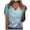Blue-2, variant on ChaoHeng Dress Casual Blouses Summer T-Shirts for Women 2025 Women Fashion Casual Shirts Short Sleeve Loose Tee Tops V Neck Blouse