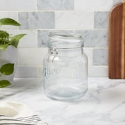 Mason Craft & More Airtight Large Glass Clamp Jar with Lid, Clear Mason Jar Storage Canister, 2.5 Liter (84.5oz)