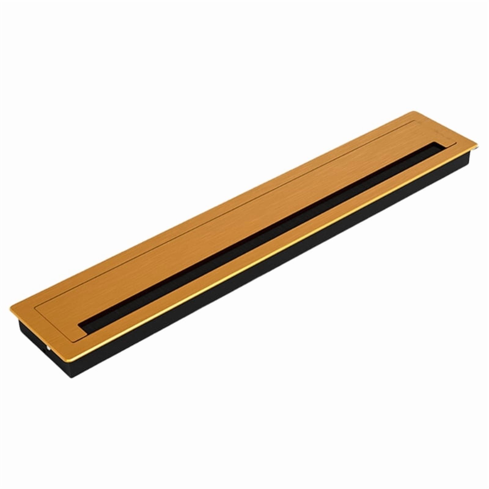 Thickening Aluminum Desk Cable Management Grommets with Brush Rectangle Cord Hole Cover for Office Computer Table