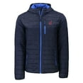 thumbnail image 2 of Men's Cutter & Buck  Navy Cleveland Guardians Cooperstown Collection Rainier Primaloft Eco Full-Zip Hooded Jacket, 2 of 3