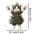 thumbnail image 4 of Fiudx Colgante de Árbol de Navidad, Diseño de Gato, Adorno Festivo, Decoración para Fiestas Navideñas, Regalo Multiusos, para Espejo Retrovisor, Tamaño 9 X 5 X 1 Cm, Juego de 2 Piezas., 4 of 4