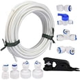 thumbnail image 1 of Para refrigerador europeo Frigorífico doble (manguera de 1/4") Manguera de suministro de agua de 20 m y kit de conector de refrigerador, 1 of 5