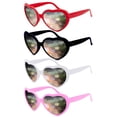 thumbnail image 1 of 4 Uds. Gafas de sol con forma de corazón para mujer y hombre, gafas de difracción con efecto de corazón cambiantes para fiesta, Día de San Valentín, Rave, 1 of 5