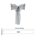 thumbnail image 3 of Chair Sashes Tulle Bow Ribbon, Satin Fabric Tie for Wedding Party Banquet Chair Back, Soft Reusable Polyester Wrinkle-Resistant, Versatile Event Decor for Birthday Shower Hotel, 3 of 6