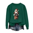 thumbnail image 2 of Nmnitkp Womens Tops Crew Neck Sweatshirt Loose Pullover Long Sleeve Shirts Soft Tops for Women Fall Clothes 2026 Green #01,M, 2 of 4