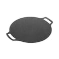 thumbnail image 1 of 38cm Thick Cast Iron Frying Pan Flat Pancake Griddle Non-stick Bbq Grill Induction Cooker Open Flam-SinKeeU, 1 of 4