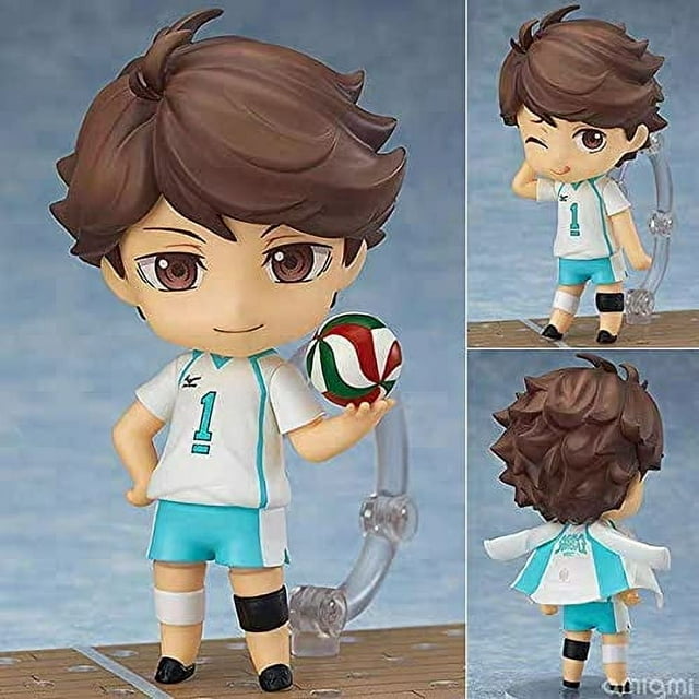 Skpitin Haikyu!! Chibi Anime Figures Oikawa Tooru Q Version Figurines with Body Accessories 10CM PVC Cartoon Character Models