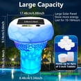 thumbnail image 3 of WUSUOWEI 1PC Solar Pool Floater with Colorful Lights,Remote Controlled Lights,Dynamic Floating Lights,Adjustable Release Open Floater Dispenser for Pool Large Capacity for Pool,Beach,Lake, 3 of 8