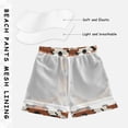 thumbnail image 5 of White Orange Brown Flowers Boys' Swim Trunks Board Shorts Beach Pants Bathing Bottoms 4T, 5 of 8