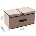 thumbnail image 4 of Caja Organizadora Segos Plegable Con Divisiones Tapas Dobles Beige, 4 of 4