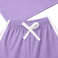thumbnail image 4 of XYAIYT Girls Athletic Short Sets Summer Casual Outfits Sets Crew-neck Basic Tee and Drawstring Shorts, 4 of 5