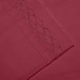 thumbnail image 4 of Hotel Luxurious, 1800 Series Super Soft Embroidery 3 PC Sheet Set (Twin Burgundy), 4 of 4