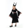 thumbnail image 5 of EnJoCho Girls 𝖬edieval Princess Dress 𝖱enaissance Witch Dress - Halloween Retro Court Children’s Clothing Set with Devil Horn Headband for Cos-play Par𝗍y, 5 of 9