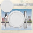 thumbnail image 3 of Ambesonne Detroit Place Mats Set of 4, Cityscape Skyscrapers, Standard Size, Multicolor, 3 of 6