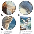 thumbnail image 3 of Designart "Seagull on the Shore III" Seagull Metal Art Living Room, 3 of 5