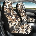 thumbnail image 3 of Binienty Brown Camo Print Car Seat Covers Front Seats Only Elastic Polyester Bucket Seat Covers Anti-Scratch Breathable Easy to Install Universal for Cars SUV/Trucks/Sedans, 3 of 8