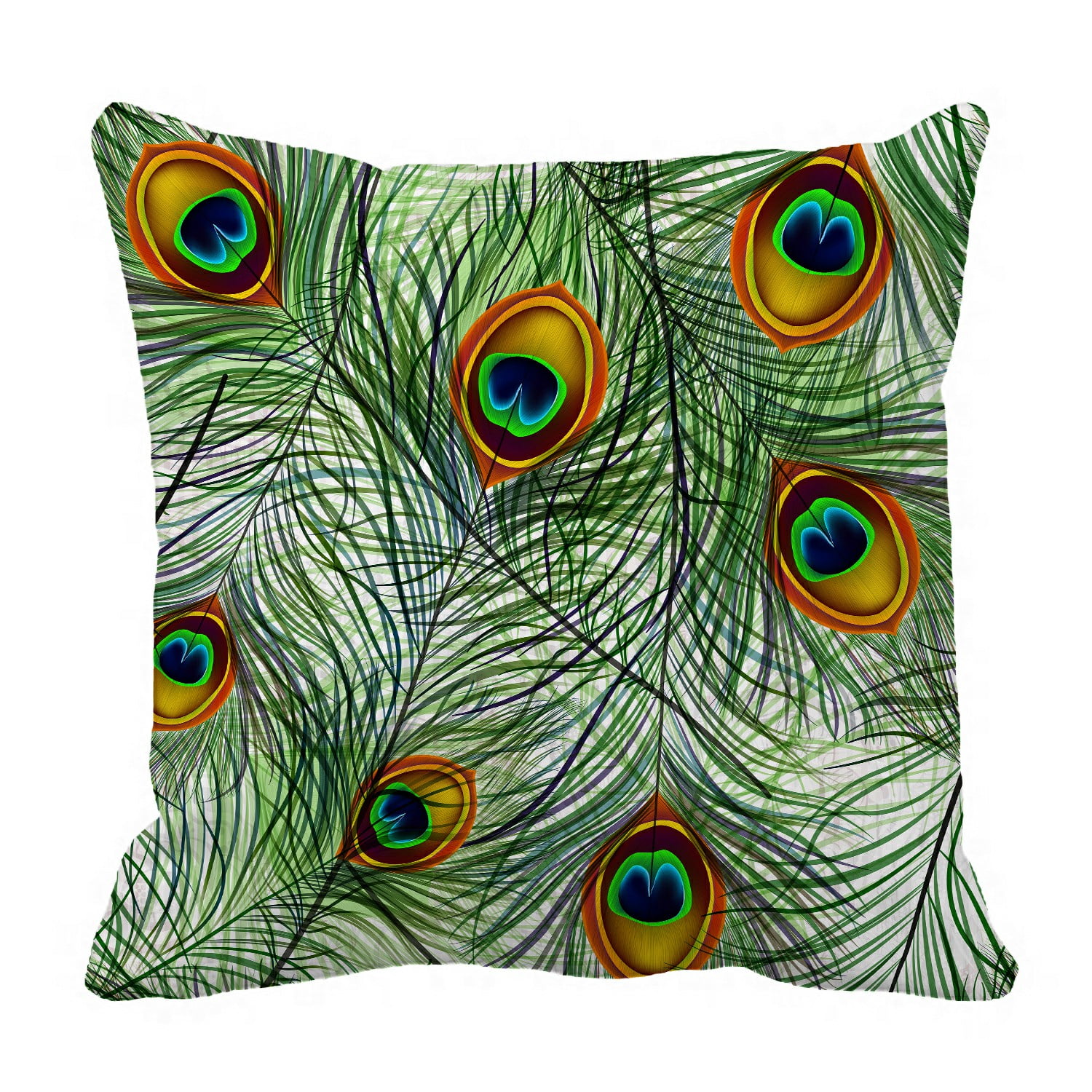 ABPHQTO Beautiful Peacock Feathers Pillow Case Pillow Cover Pillow