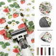 thumbnail image 5 of Area Rugs 5'x7', Strawberry Carpet Runner Indoor Outdoor Rugs Home Decor Aesthetic, Fruits Green Palm Leaves Red Watercolor Non Slip Mats Washable Accent Rug for Living Room Bedroom, 5 of 8